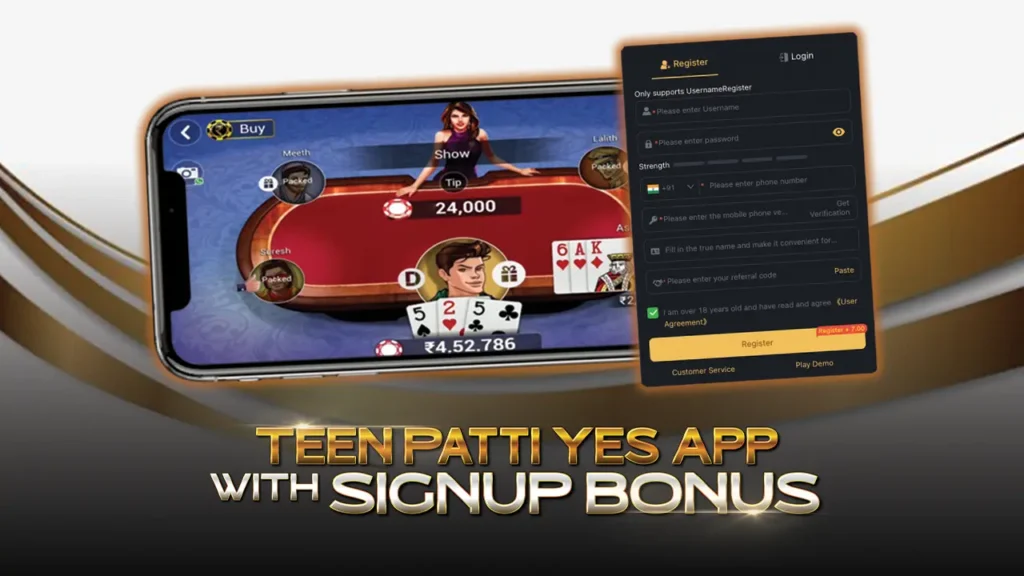 Teen Patti Yes App with Signup Bonus